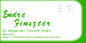 endre finszter business card